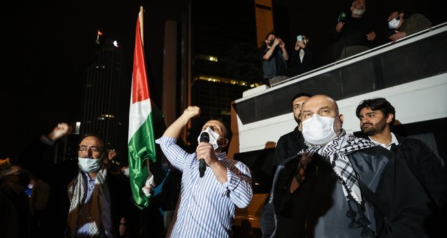 وقفة احتجاجية أمام القنصلية الإسرائيلية في إسطنبول