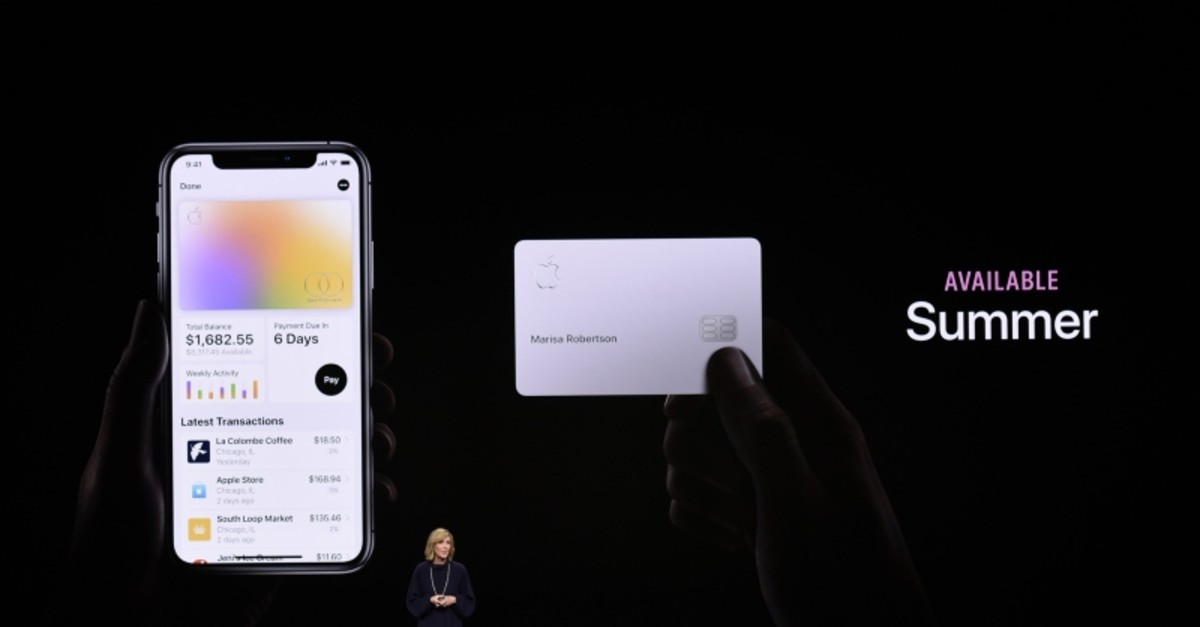 Jennifer Bailey, vice president of Apple Pay, speaks during an Apple product launch event at the Steve Jobs Theater at Apple Park on March 25, 2019 in Cupertino, California (AFP Photo)