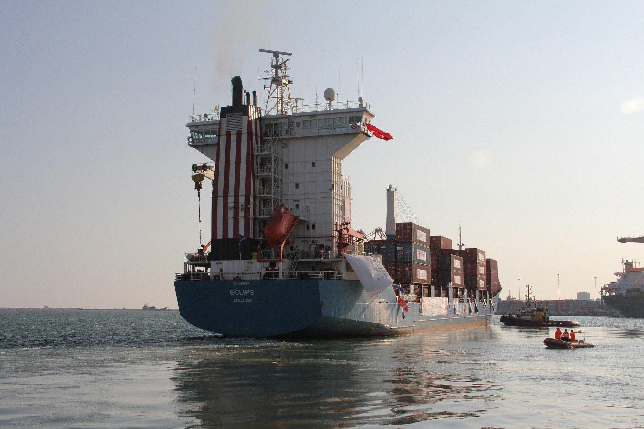 The ship left the port of Mersin Sunday and is scheduled to arrive in Gaza before Eid al-Fitr.