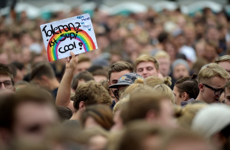 Sign reads: Tolerance is super cool.  