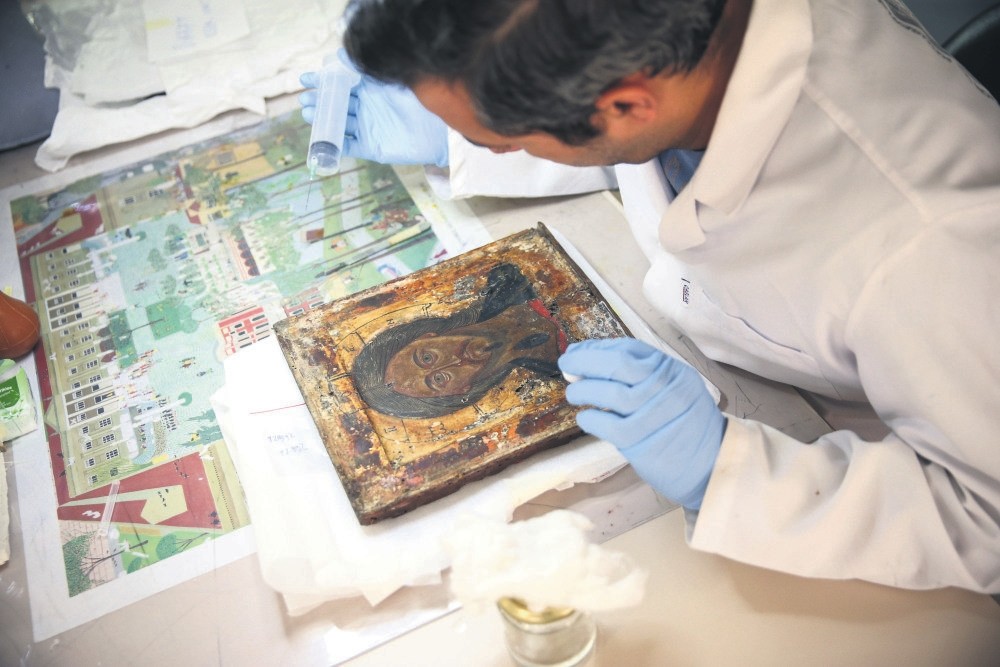 Experts have completed conservation work on 45 icons so far.