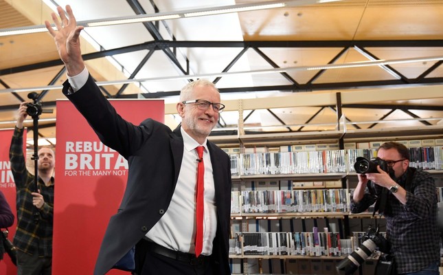Britain's opposition Labour Party leader Jeremy Corbyn arrives for the launch of Labour's European election campaign in Kent, Britain, May 9, 2019. (Reuters Photo)
