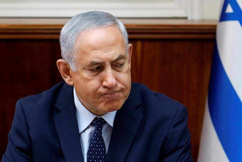 Israeli Prime Minister Benjamin Netanyahu opens the weekly cabinet meeting at his Jerusalem office September 26, 2017. (Reuters Photo)