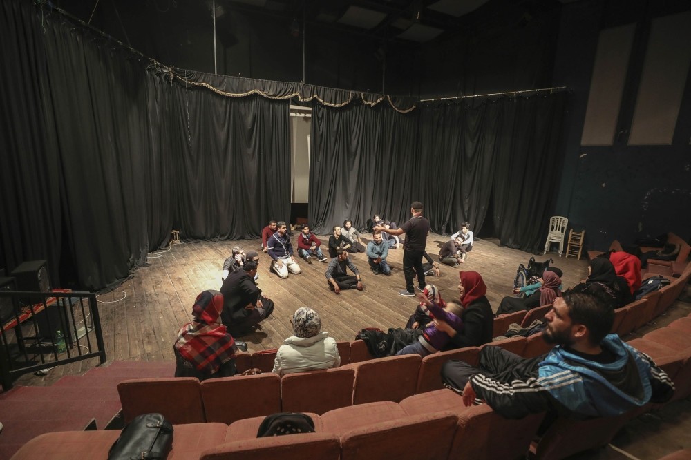 The academy, where 47 young people, among which seven are handicapped, get training, is the first institution that conducts work in this field in Gaza, January 13, 2019. 
