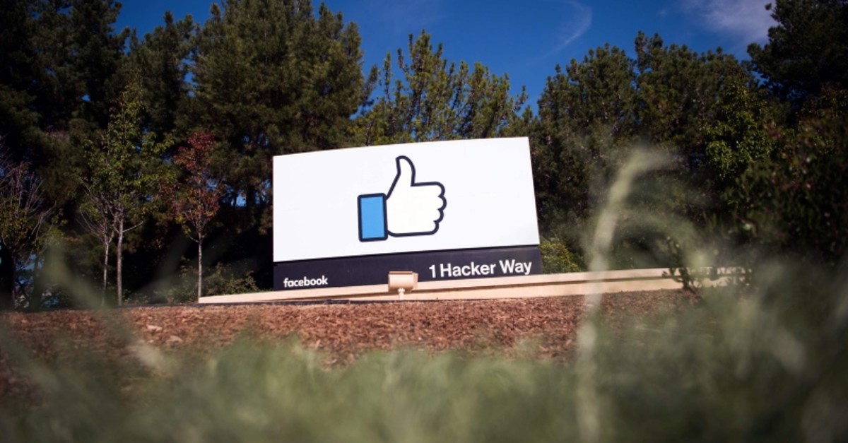  In this file photo taken on November 4, 2016, the Facebook sign and logo is seen in Menlo Park, California. (AFP Photo)