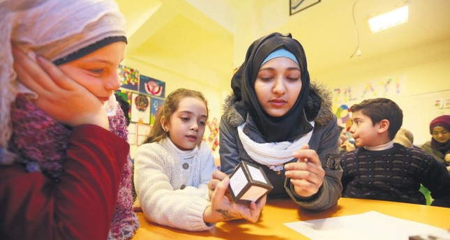 Bana Alabed (L), settled in Turkey she arrived from Aleppo with her family.