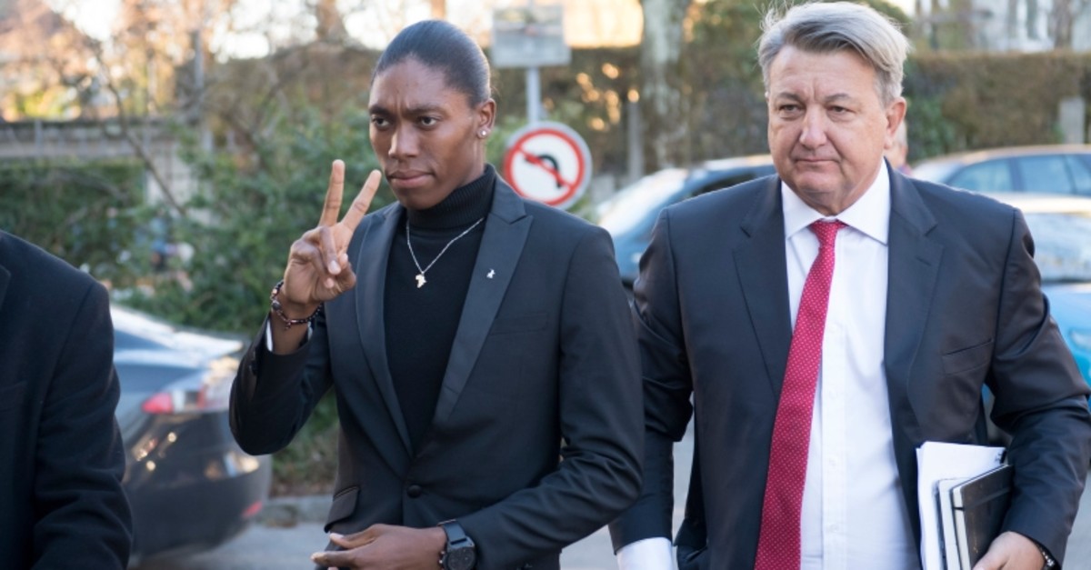 In this Feb. 18, 2019, file photo, Caster Semenya her lawyer Gregory Nott, right, arrive for the first day of a hearing at the international Court of Arbitration for Sport, CAS, in Lausanne, Switzerland. (AP Photo)