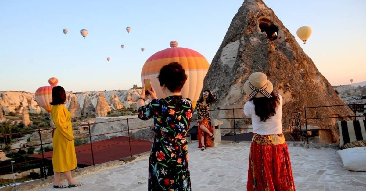 With its famous underground cities and its ,fairy chimney, volcanic cones and hot air balloon trips, Turkey's Cappadocia enjoys increasing popularity among foreign visitors all over the world. (AA Photo)