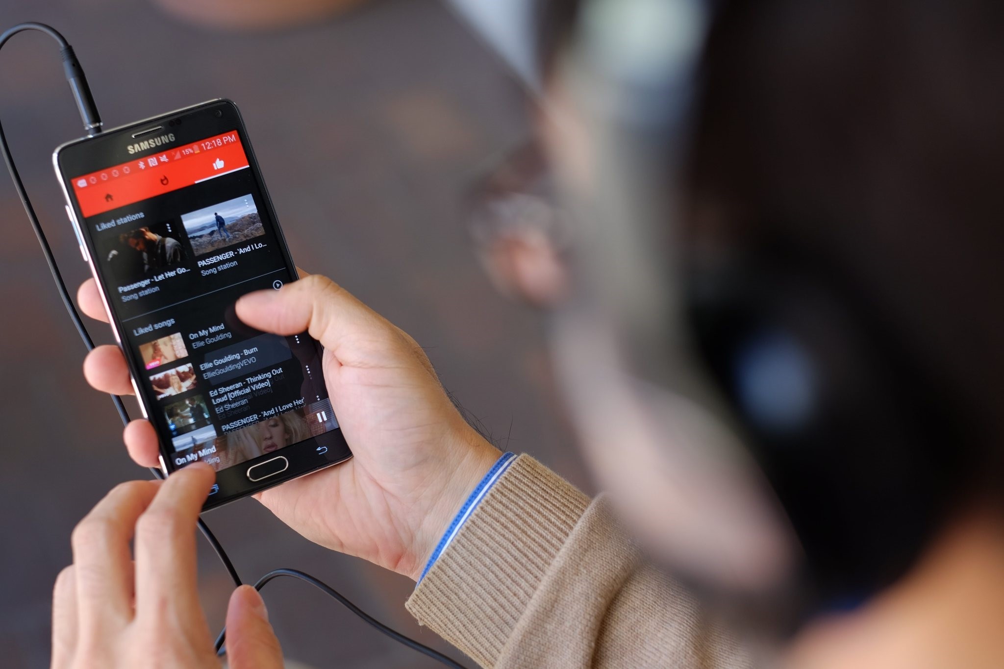 This photo shows the YouTube Music app on a mobile phone on Friday, Nov. 13, 2015, in Los Angeles. (AP Photo)