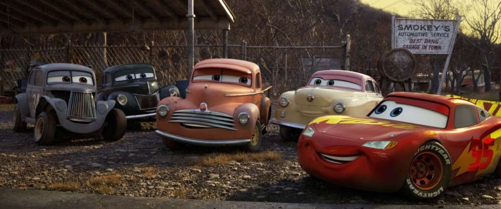 Lightning McQueen (R) faces newer and faster cars in the last movie.