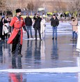 رقصات قوقازية فوق بحيرة تشلدر المتجمدة شرقي تركيا