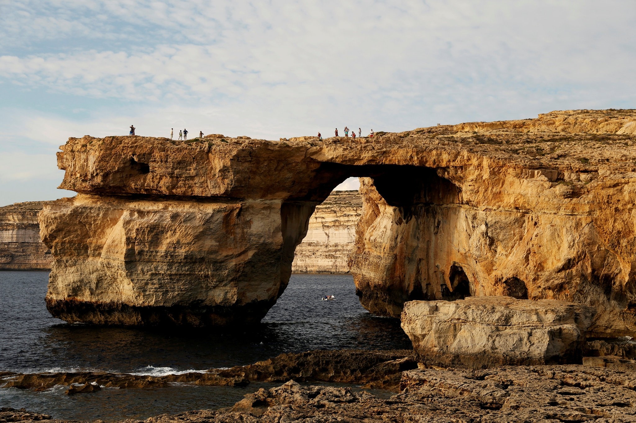 Malta's iconic 'Azure Window' rock formation collapses into the sea