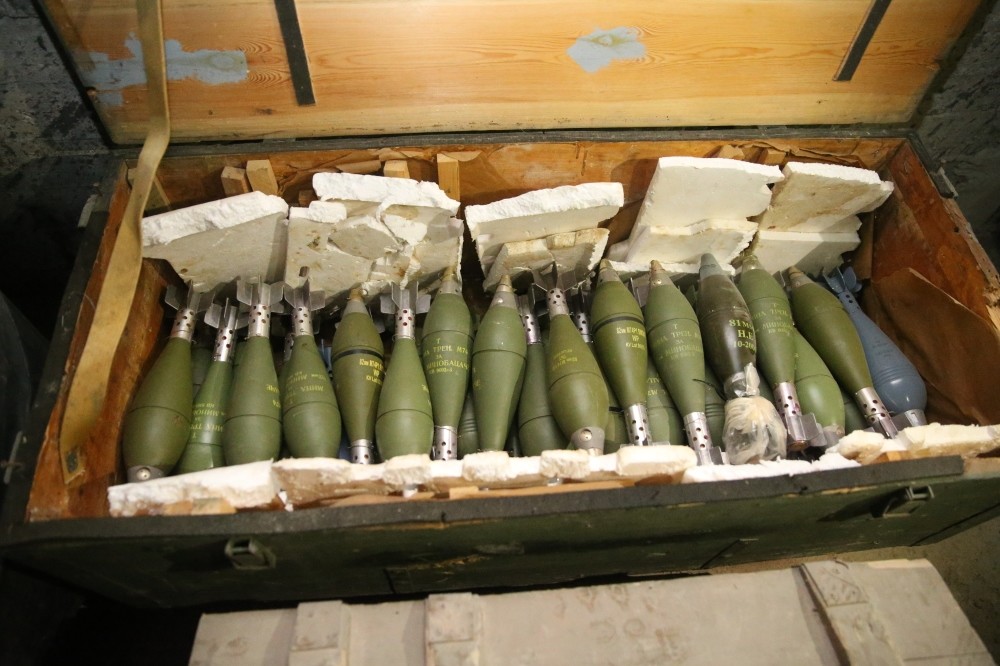 A large amount of weaponry in a YPG underground, 12-room depot was captured by the Turkish military and Free Syrian Army (FSA), in Afrin, on Sunday.