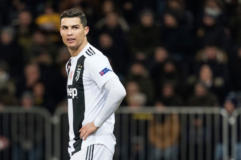 In this Dec. 12, 2018, file photo, Juventus' Cristiano Ronaldo reacts during the Champions League match at the Stade de Suisse in Bern, Switzerland. (AP Photo)