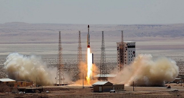 Simorgh rocket is launched and tested at the Imam Khomeini Space Centre, Iran, in this handout photo released by Tasnim News Agency on July 27, 2017. (Tasnim News Agency/Handout via REUTERS)