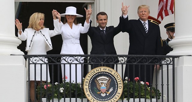 Trump welcomes Macron to White House for 1st state dinner ...