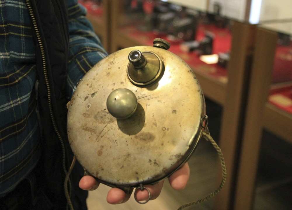 One of the most striking products is a camera in the shape of a flask which can take six poses.