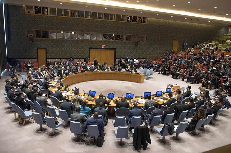 This Jan. 25, 2018 photo shows the United Nations Security Council meeting on the situation in the Middle East, including the Palestinian question at the U.N. headquarters in New York, NY, U.S. (AFP Photo)