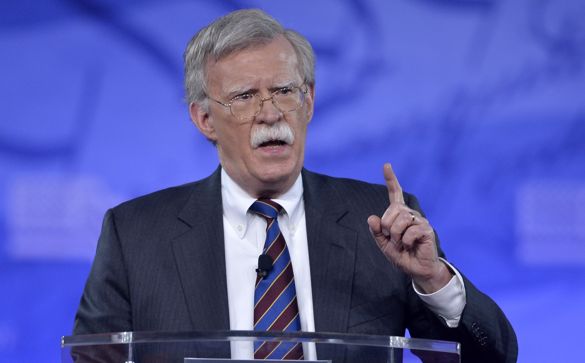 This file photo taken on February 24, 2017 shows former US Ambassador to the UN John Bolton speaking to the Conservative Political Action Conference (CPAC) at National Harbor, Maryland. (AFP Photo)
