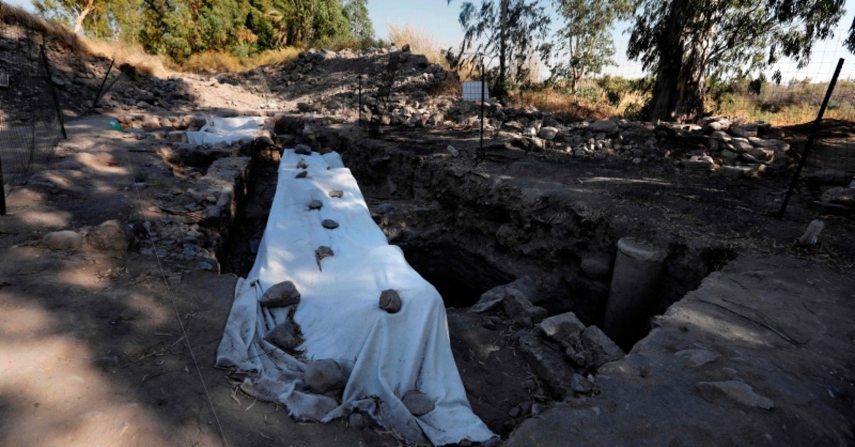  In this file photo taken on August 06, 2017, a general view of an archeological excavation site, believed to be the location of a biblical village that was home to Saint Peter, near the Sea of Galilee 