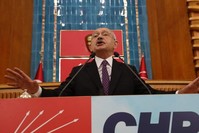 CHP Chairman Kemal Ku0131lu0131u00e7darou011flu addresses party members at a parliamentary group meeting on Feb. 4, 2020. (Sabah Photo)