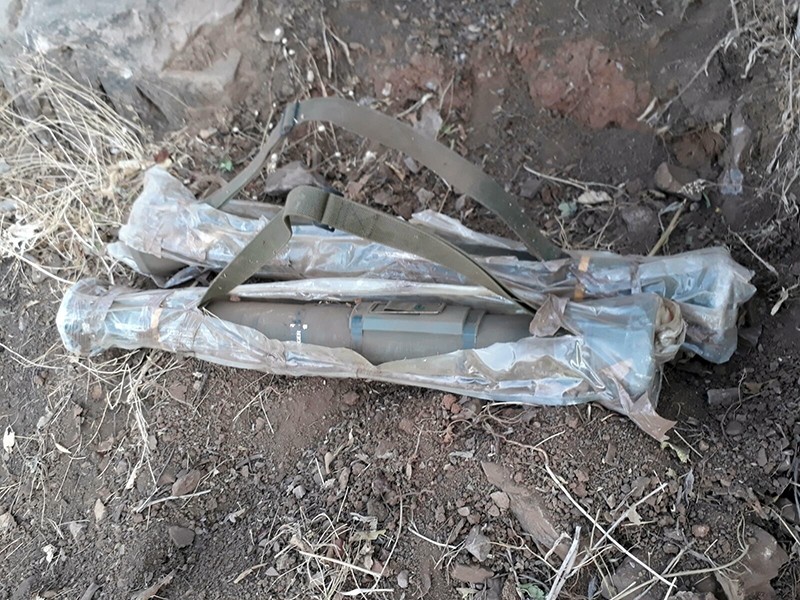 Swedish-made AT4 anti-tank missile discovered in a hideout belonging to PKK terrorists in Turkey's u015eu0131rnak province (Photo Credit: Turkish Military)