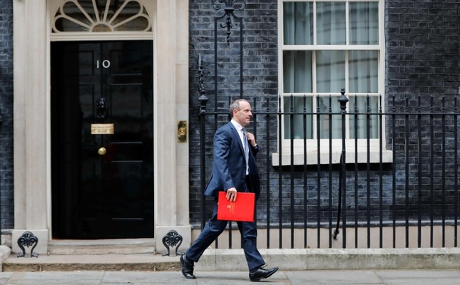 UK Brexit Minister Dominic Raab, Work Minister McVey ...