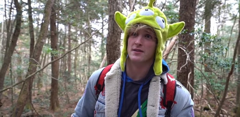 Screenshot from Logan Paul's now-removed YouTube video.