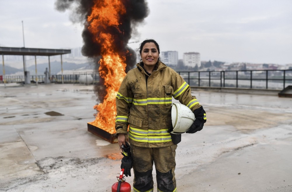 Devrim u00d6zdemir has been working as a firefighter for 10 years in u0130zmir firehouse.