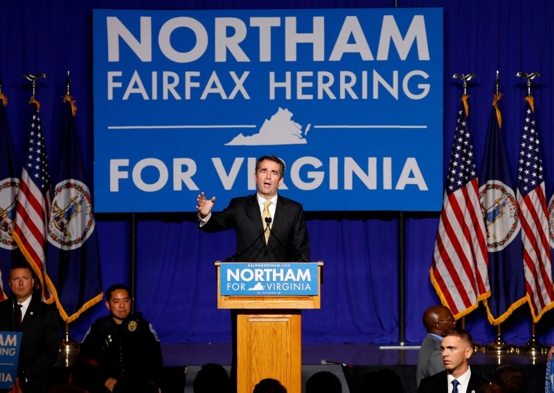 Democratic candidate for governor Ralph Northam speaks after his election night victory at the campus of George Mason University in Fairfax (Reuters File Photo)