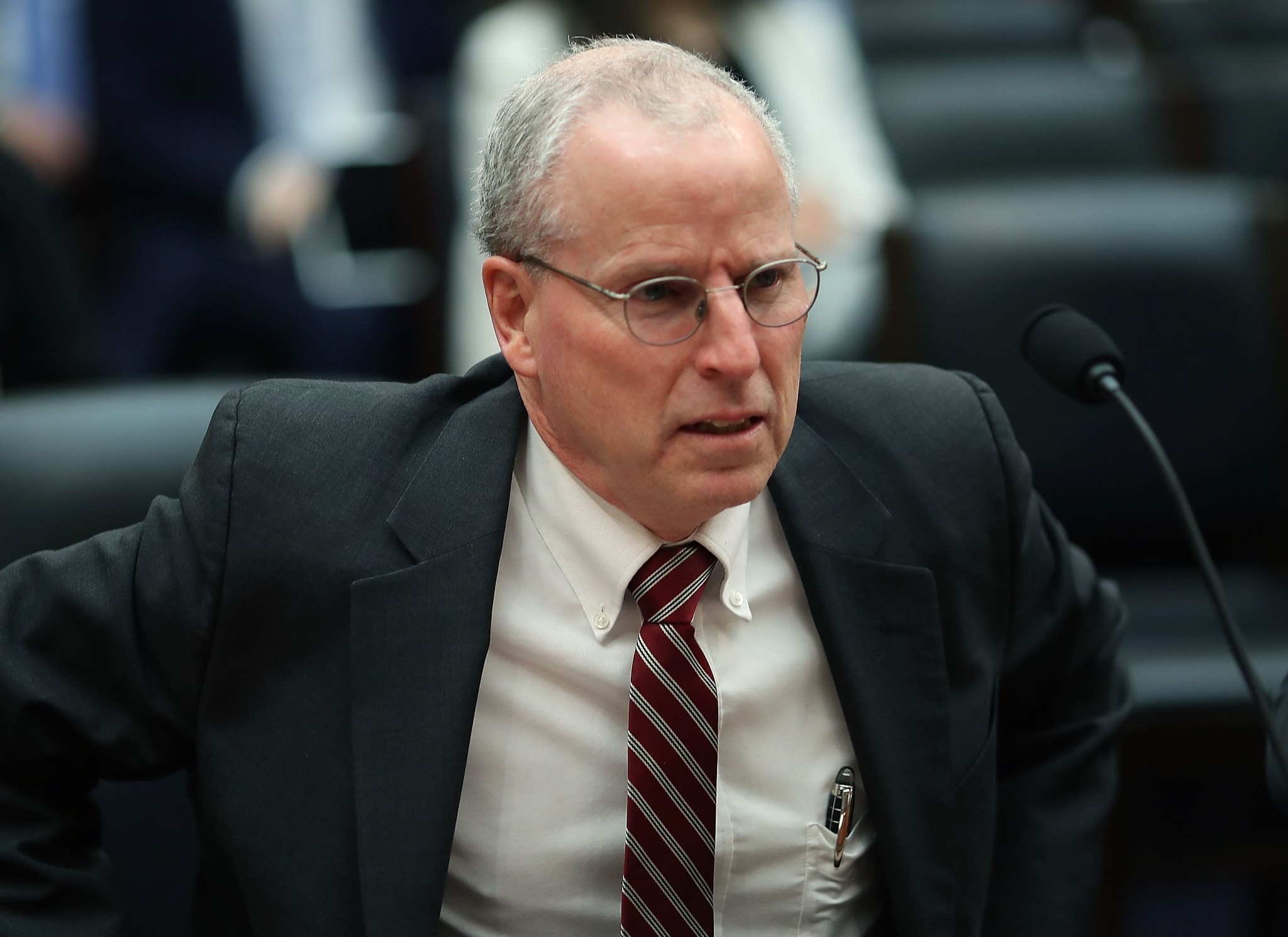 Robert Ford, former U.S. Ambassador to Syria, speaks about Syria's future, during a House Foreign Affairs Committee hearing on Capitol Hill, Feb. 6, 2018 in Washington, DC.  (AFP Photo)