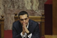 Greek Prime Minister Alexis Tsipras attends a parliamentary session, Athens, Jan. 16, 2019.