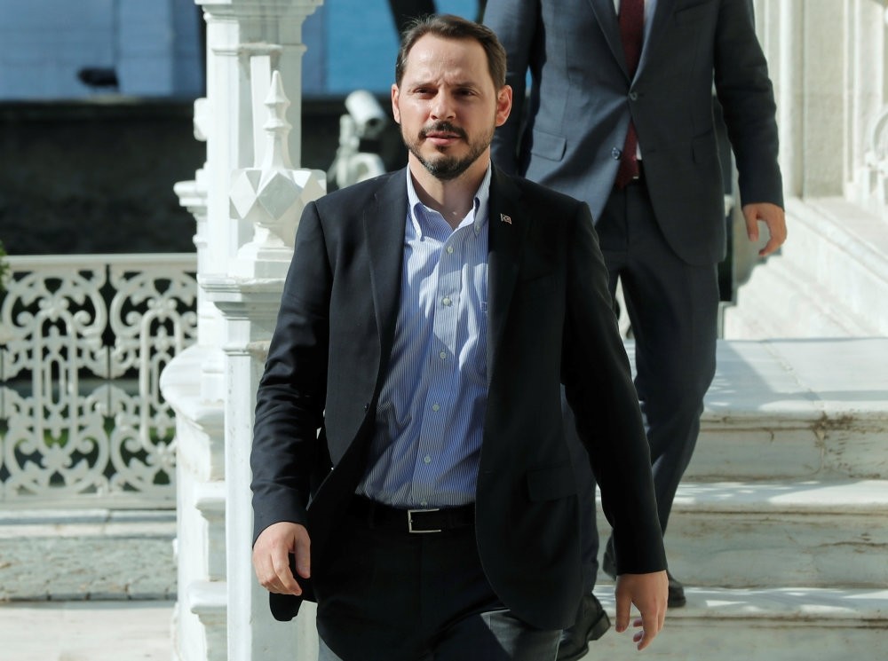 Treasury and Finance Minister Berat Albayrak is pictured before an interview with Reuters in Istanbul, Sept. 2.
