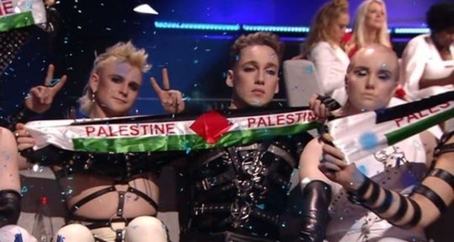 Представители Исландии подняли флаг Палестины на «Евровидении» в Тель-Авиве