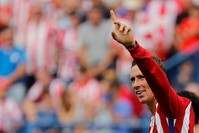  Atletico Madrid's Fernando Torres celebrates a goal. (REUTERS Photo)