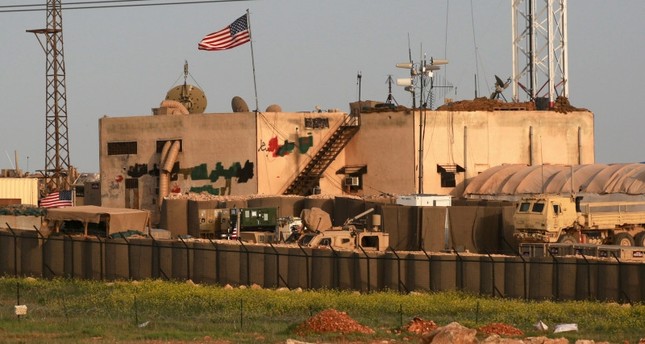 قاعدة عسكرية أمريكية قرب مدينة منبج شمال شرقي سوريا، 2 -4-2018 صورة: AFP