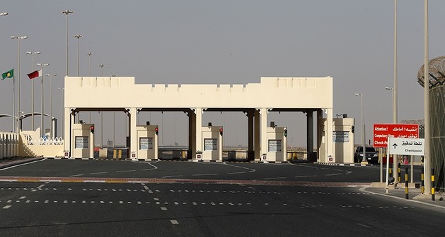This file photo taken on June 23, 2017 shows a general view of the Qatari side of the Abu Samrah border crossing with Saudi Arabia. (AFP Photo)