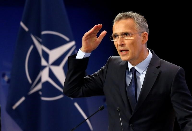Stoltenberg addresses a news conference ahead of a NATO defence ministers meeting at the Alliance headquarters in Brussels, June 28, 2017. (REUTERS Photo)