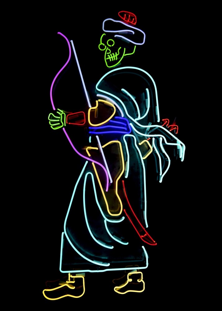 Sarp Kerem Yavuz, ,Oku00e7u, (,Archer,), 2018. Neon, 180x93cm.