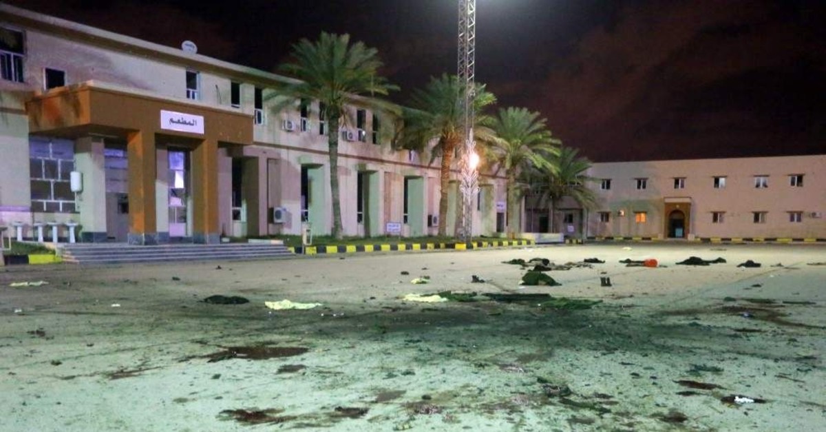 At least 30 people were killed and dozens injured in an airstrike on a military school in the Libyan capital Tripoli, Jan. 4, 2020. (AFP)