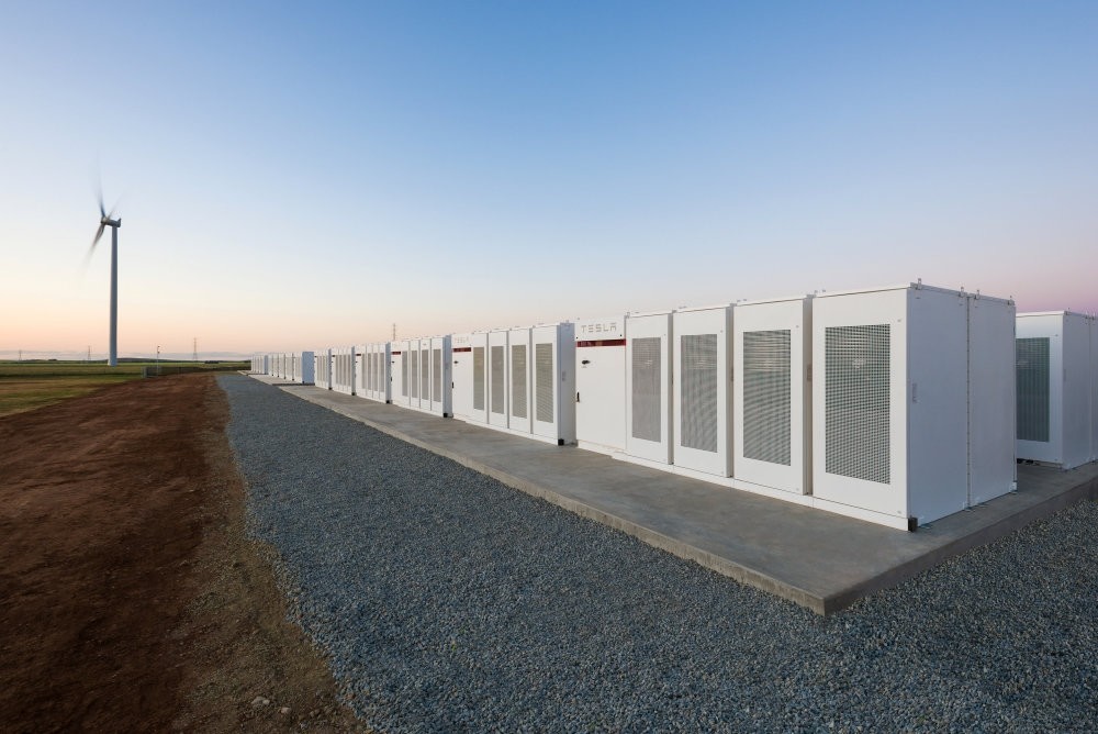 Tesla Powerpacks in Hornsdale, Australia, Sept. 29, 2017.