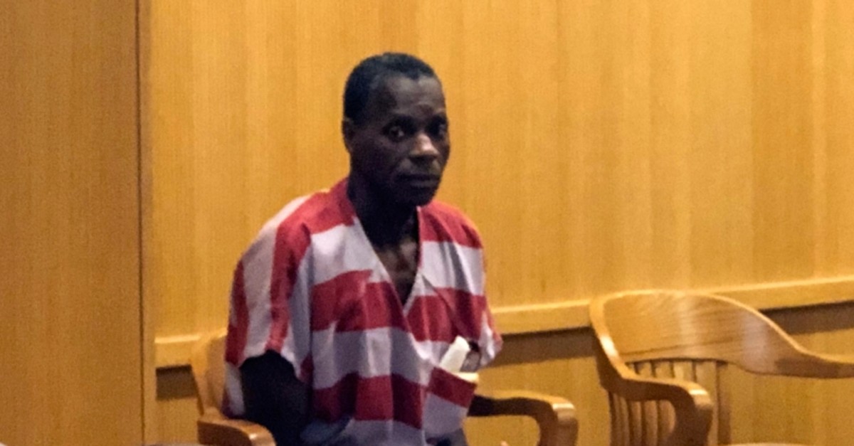 In this Wednesday, Aug. 28, 2019 photo, Alvin Kennard sits in the courtroom before his hearing in Bessemer, Alabama. (AP Photo)