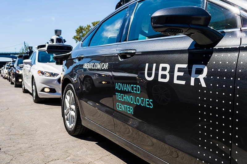 In this file photo taken on Sept. 13, 2016, pilot models of the Uber self-driving car is displayed at the Uber Advanced Technologies Center in Pittsburgh, Penn. (AFP Photo)