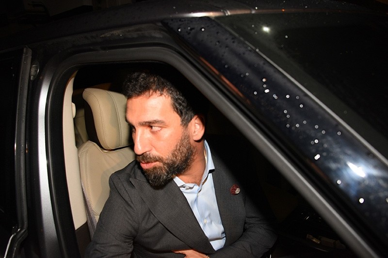 Arda Turan seen in Etiler, Istanbul after giving his statement to the police about the incident with Berkay. (Sabah Photo)