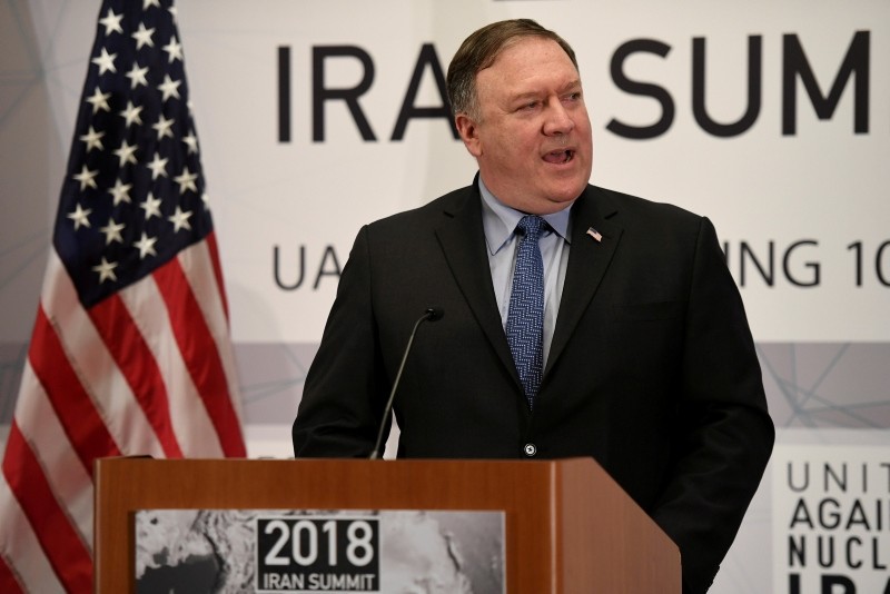 U.S. Secretary of State Mike Pompeo speaks during the United Against Nuclear Iran Summit on the sidelines of the United Nations General Assembly in New York City, U.S. September 25, 2018.  (Reuters Photo)