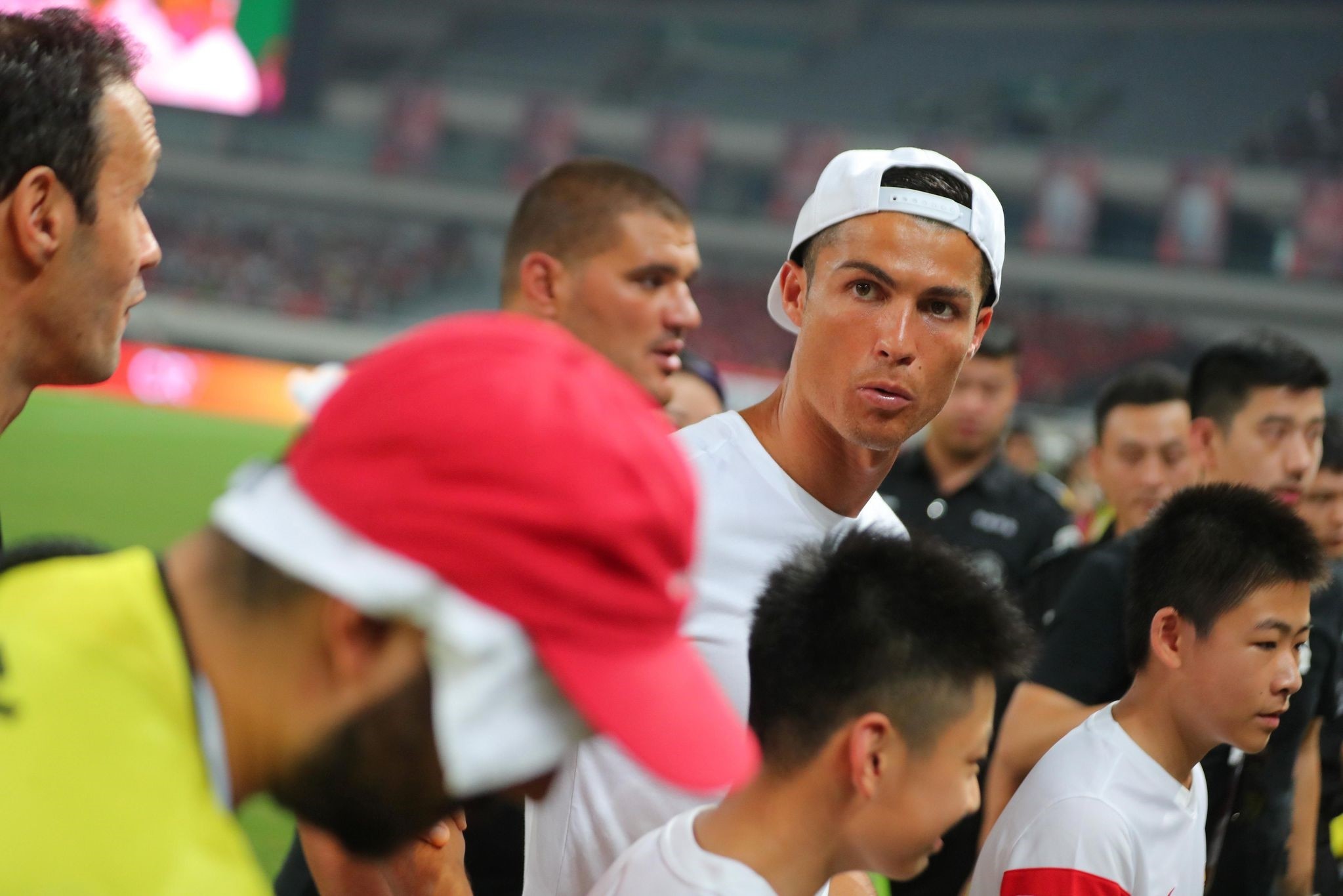 Real Madrid player Christiano Ronaldo attends an event as part of his individual promotional tour of China, in Shanghai on July 22, 2017. (AFP PHOTO)