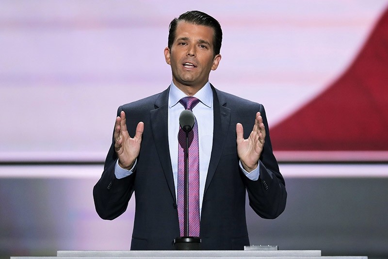  In this July 19, 2016, file photo, Donald Trump Jr., son of Republican presidential candidate Donald Trump, speaks at the Republican National Convention in Cleveland (AP Photo)