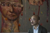 Aaron Seeto, director of the Museum of Modern and Contemporary Art in Nusantara (Museum MACAN), speaks in an interview in Jakarta.