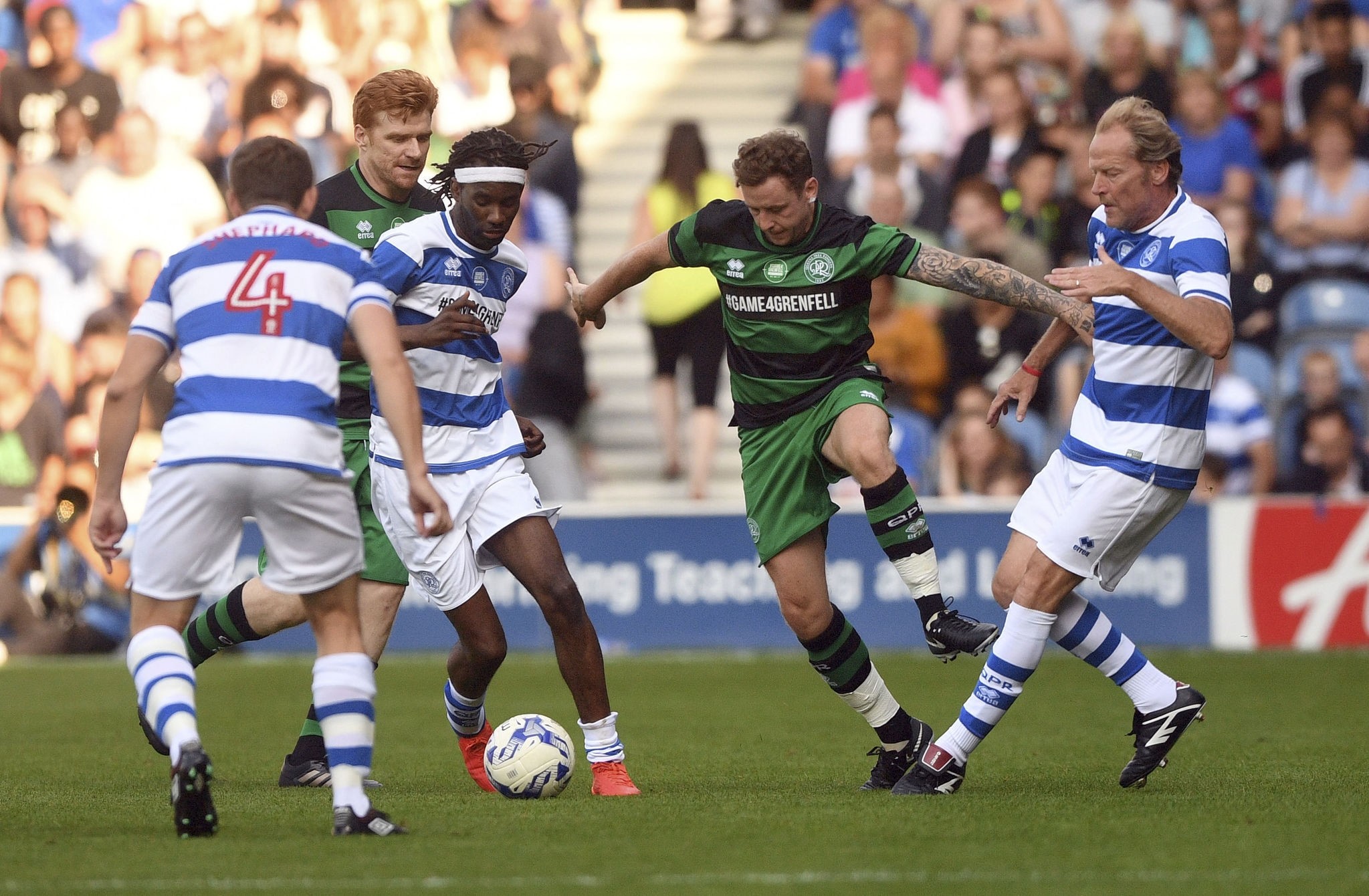 Celebs play charity match to aid Grenfell fire victims