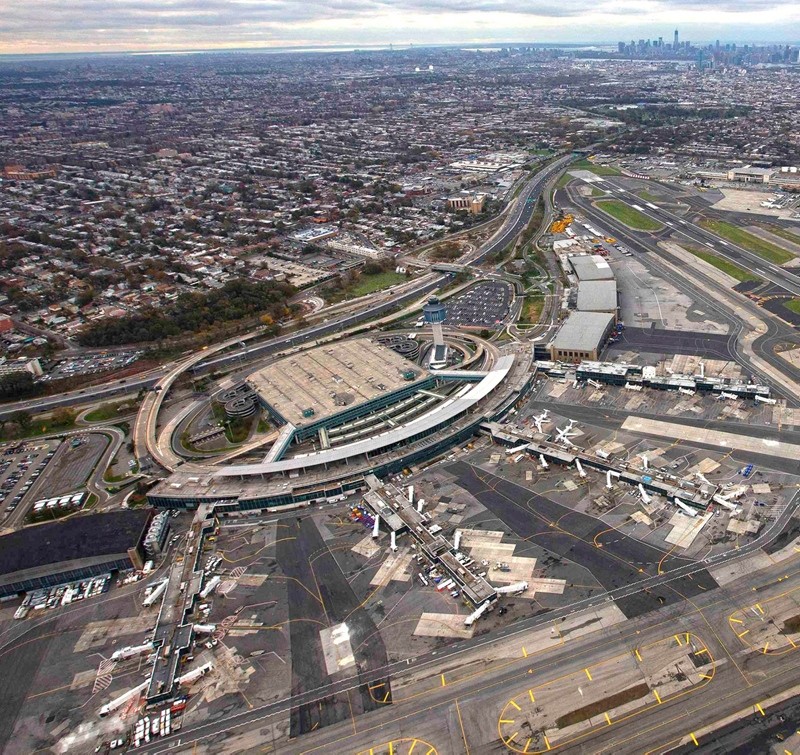 This photo taken Oct. 31, 2012, shows an aerial view of LaGuardia Airport in New York. (Reuters Photo) 